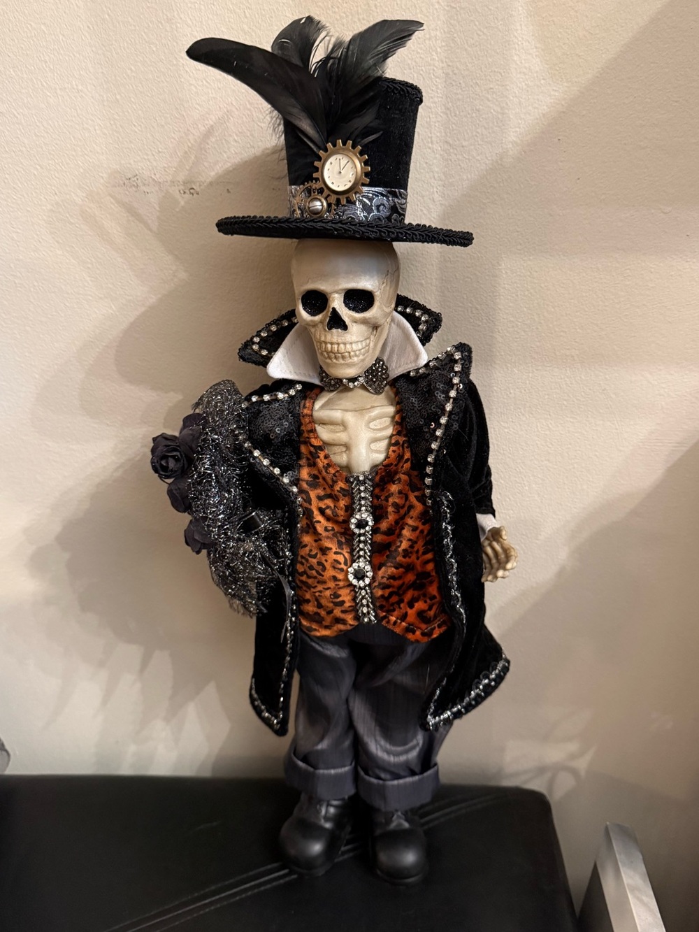 Steampunk Halloween Skeleton 21"